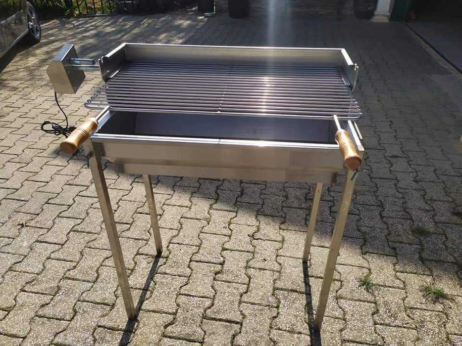 Grelhador/churrasqueira/assador inox 80 cms