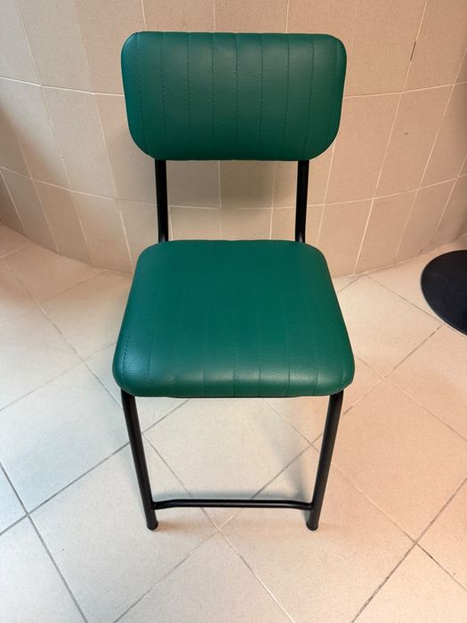 4 cadeiras verdes deluxe almofadadas