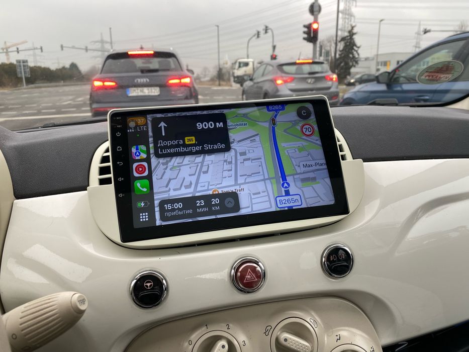 Rádio 9" Fiat 500 Abarth 2007-15 CARPLAY Android Auto GPS wifi 4/64GB