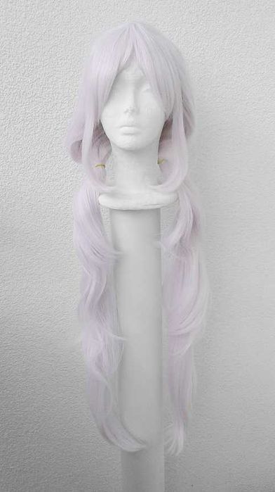 Vanilla Nekopara długa różowa biała peruka z kitkami cosplay wig