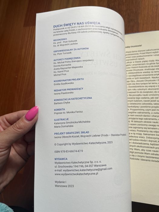 Podręcznik do nauki religiiw klasie VIII