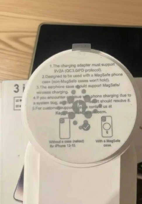 Бездротова зарядка 3 в 1 MagSafe 15W  iPhone Android Watch AirPods
