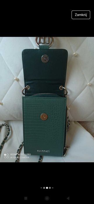 Monnari mała torebka saszetka na telefon khaki