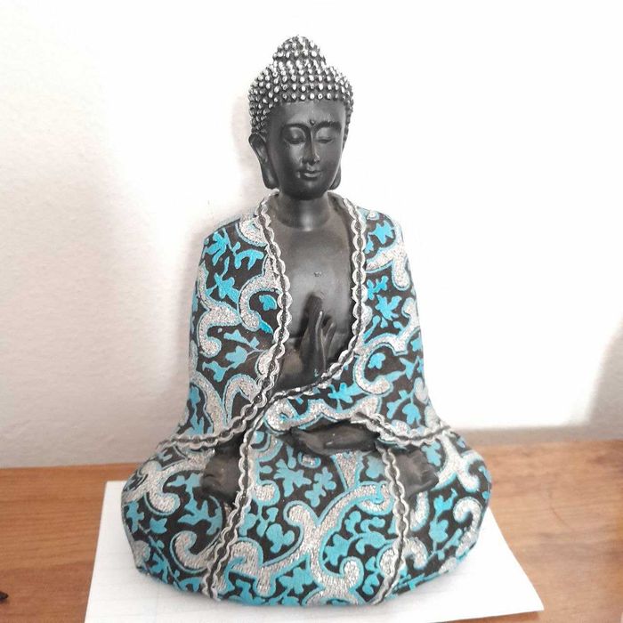 Buda Azul Meditando