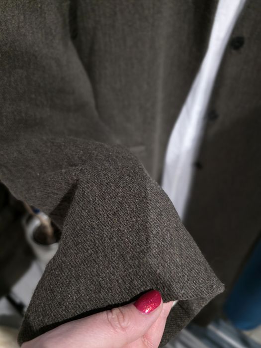 Płaszcz zara montego S/M khaki wełna