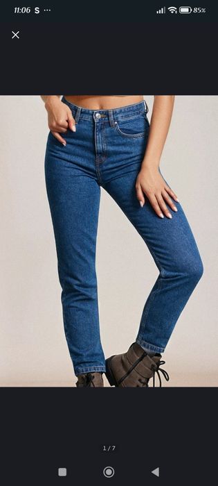 Джинси темно сині MOM FIT