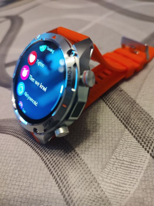 Smartwatch 1000mAh srebrny+bransoleta+2xfolia na wyswietlacz