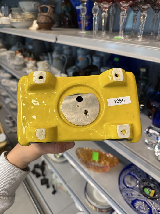 Skarbonka Fiat Iveco Daily ceramiczna żółta retro dekoracja 1350