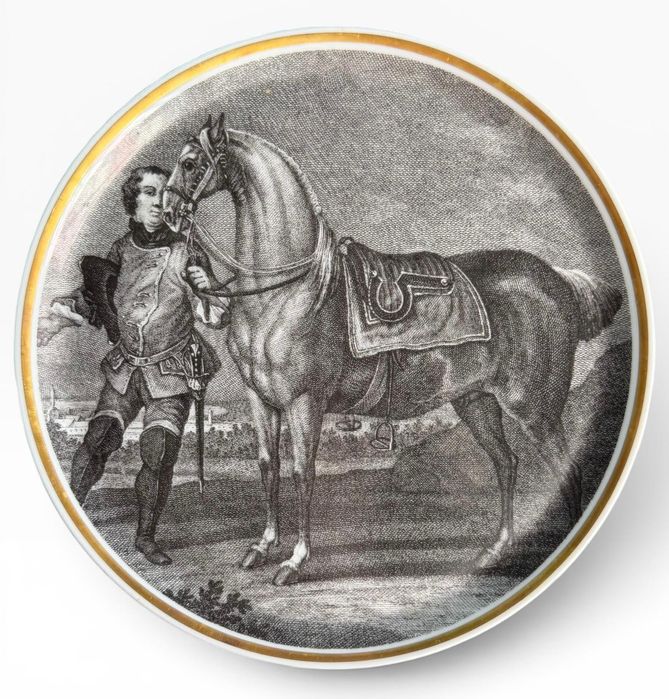 6 Pratos Vista Alegre - "Cenas Equestres"