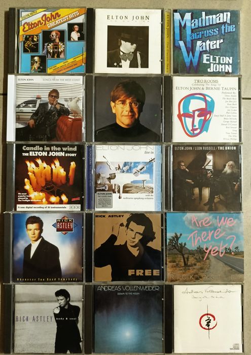 Sting Phil Collins George Michael Prince Elton John Jimmy Somerville płyty CD