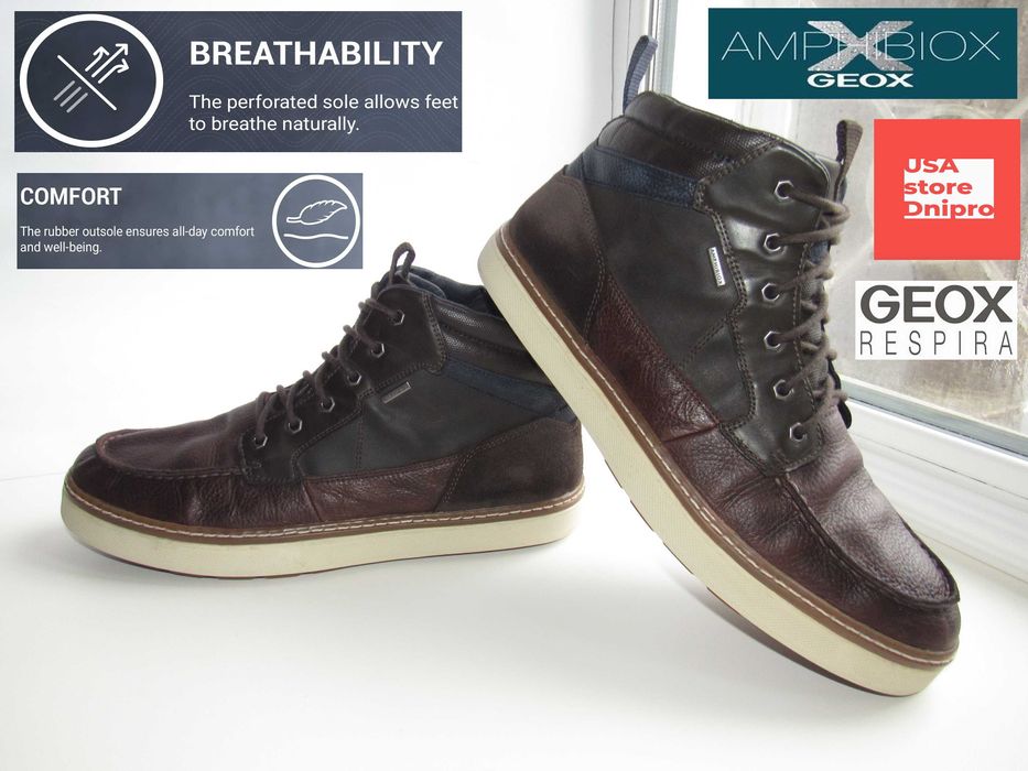 Мембранные хайтопы Geox U Mattias B ABX Amphibiox разм. 46 (30см)