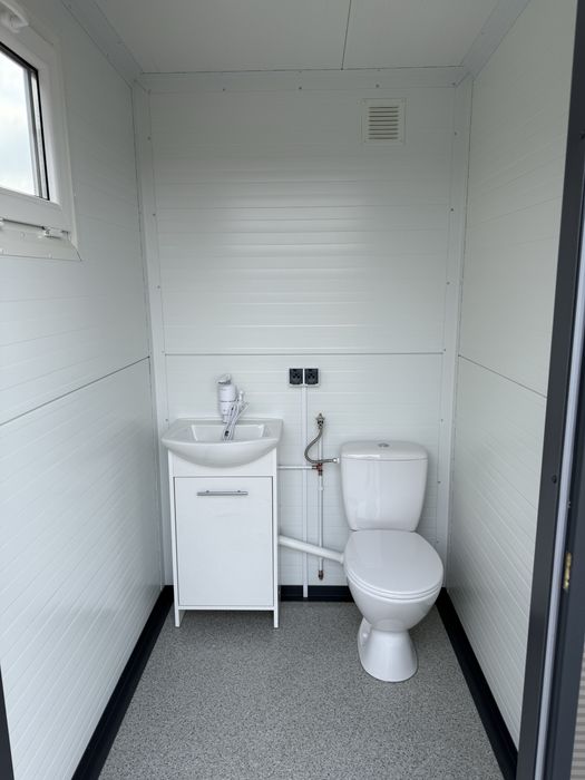 Kontener sanitarny łazienka wc kibel pawilon budowlany socjalny
