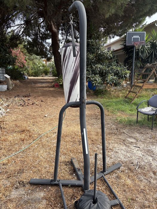 Saco de boxe suporte autoportante e lastro