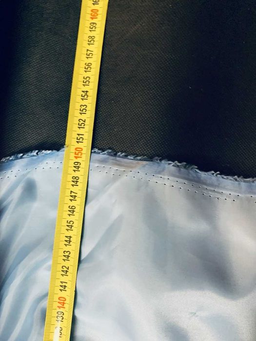 Dekoracyjny do szycia szyfon błękitny Gładki 53m Błękit tania tkanina