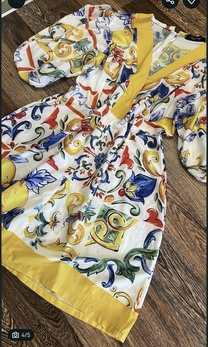 Ефектна сукня із тканини Dolce Gabbana Ексклюзив Майоліка