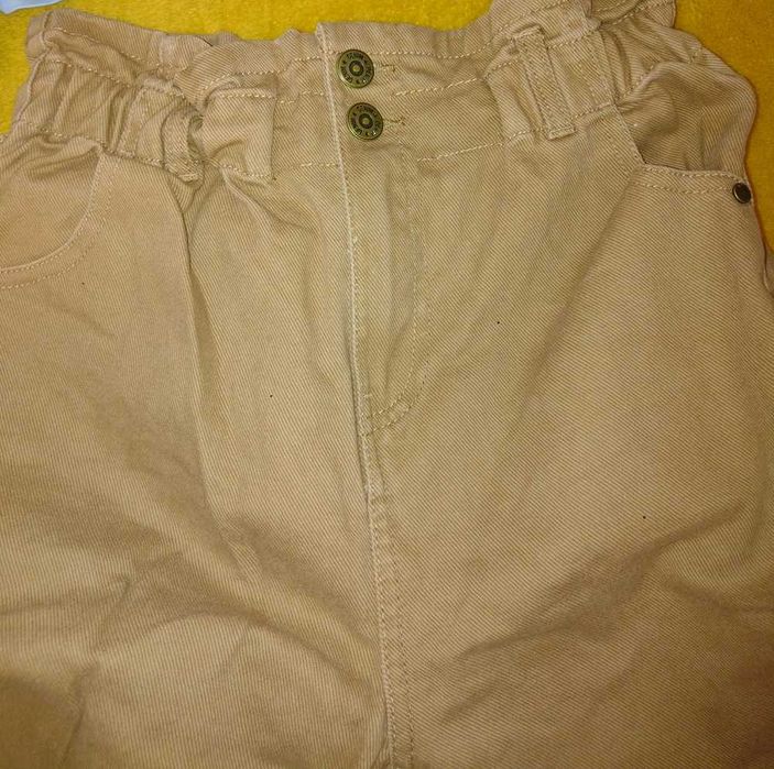 Brązowe spodnie boyfriendy jeans roz. S/36