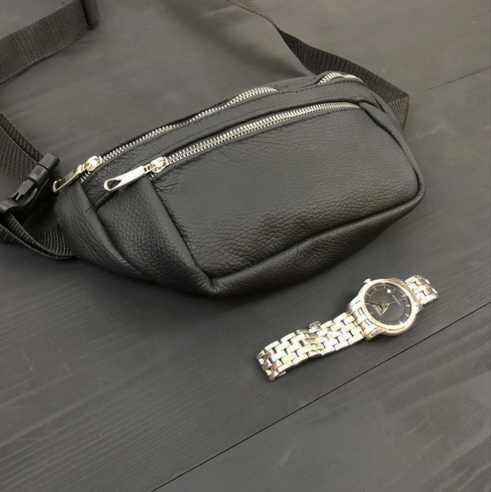 Бананка з натуральної шкіри — якісна та стильна сумка на пояс, ТопЛюкс