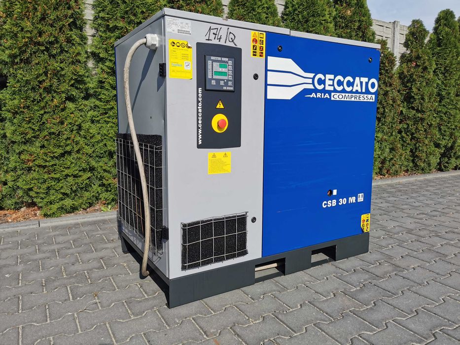 22kw +FALOWNIK 3500L/min Sprężarka śrubowa CECCATO CSB 30/8 IVR kompresor śrubowy 10BAR
