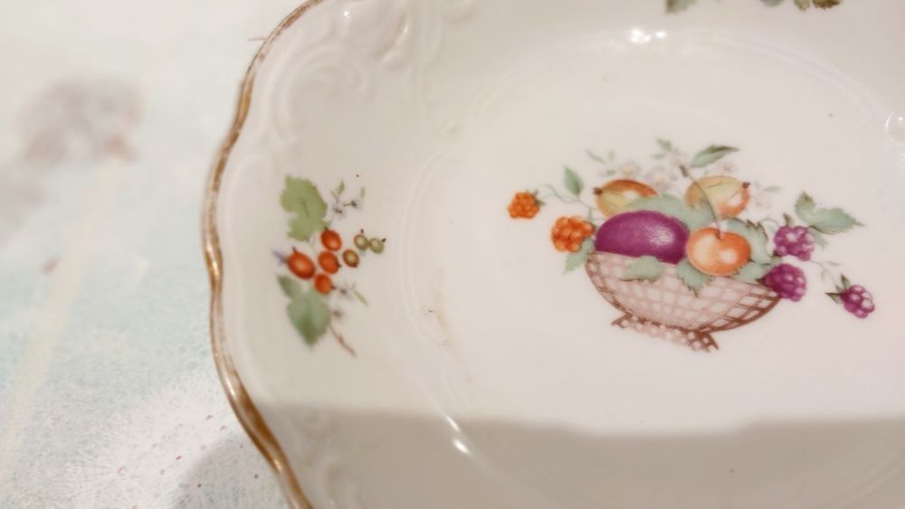 Elegancka SALATERKA Wałbrzych Złota Obwódka MISECZKA