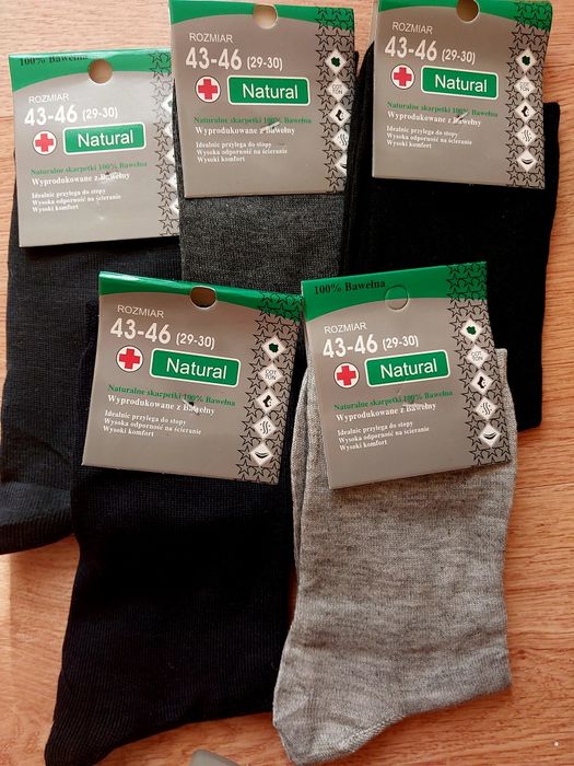 Skarpety męskie bawełniane 5 par