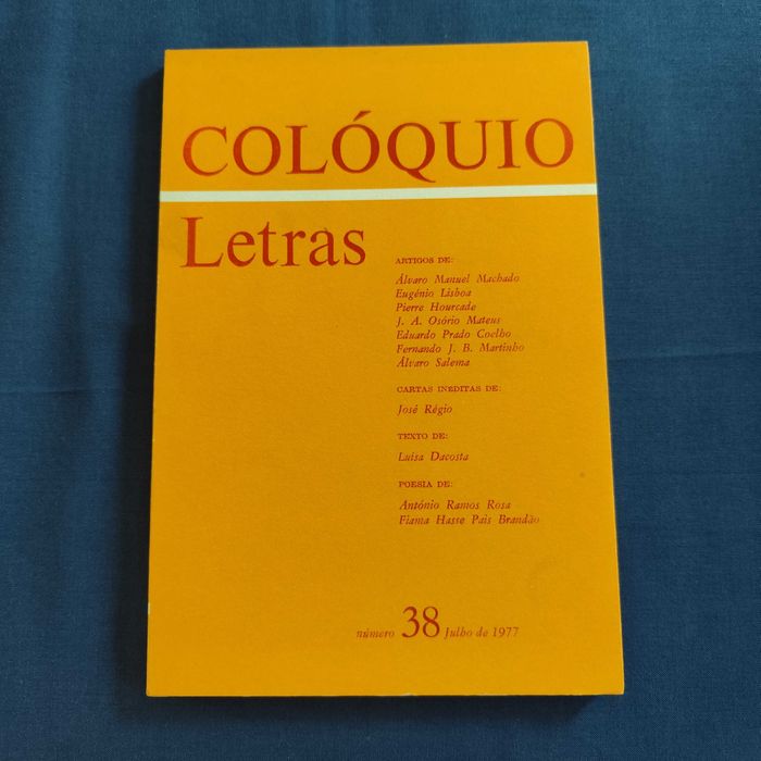Revista Colóquio Letras 38 - Julho 1977