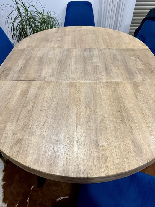 Mesa redonda extensivel como nova