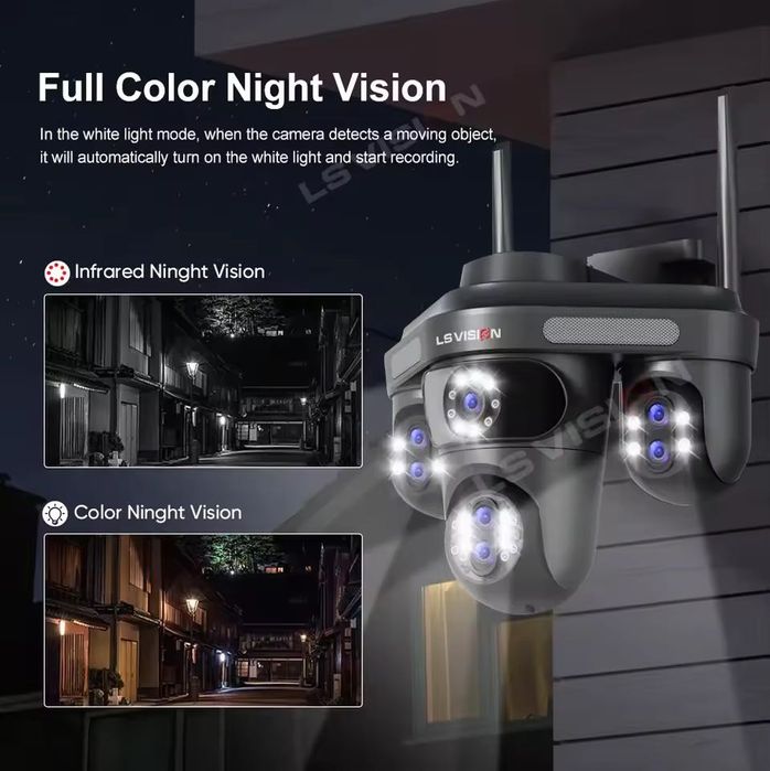 WiFi Камера відеоспостереження 35Мп без сліпих зон, 10х зум, трекінг