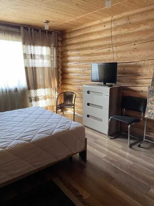 99 Дом сруб с теплым бассейном и баней мангал  Теремки Чабаны