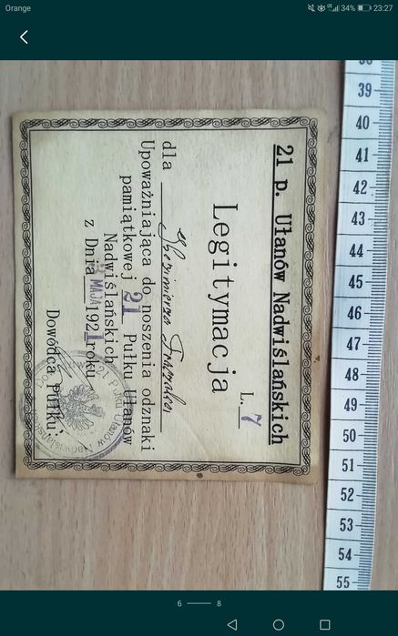 Zestaw dokumentów wojskowych i cywilnych. Zamienię