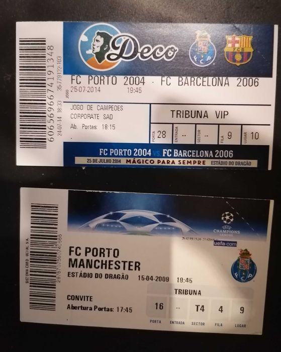 Bilhetes futebol FCP - Barcelona (Deco)