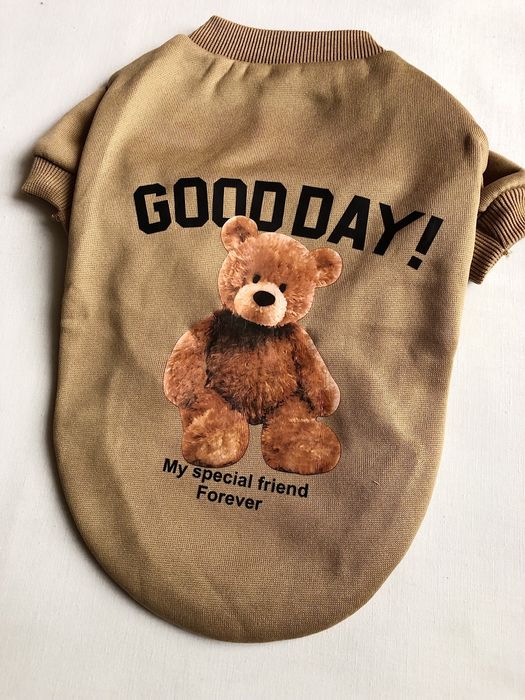 Bluza/Kurtka dla psa z polaru z Misiem L, Khaki/Brąz