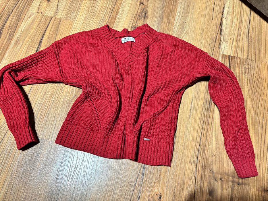 Hollister różowy sweter,oversize sweter
