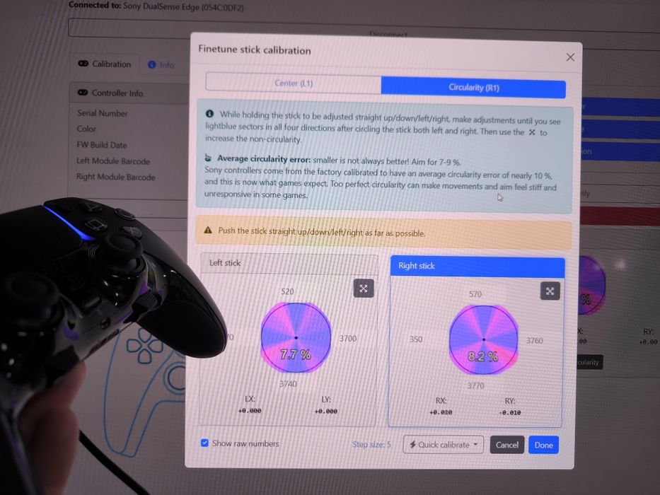 Dualsense Edge com joysticks TMR Favor Union - Como Novo