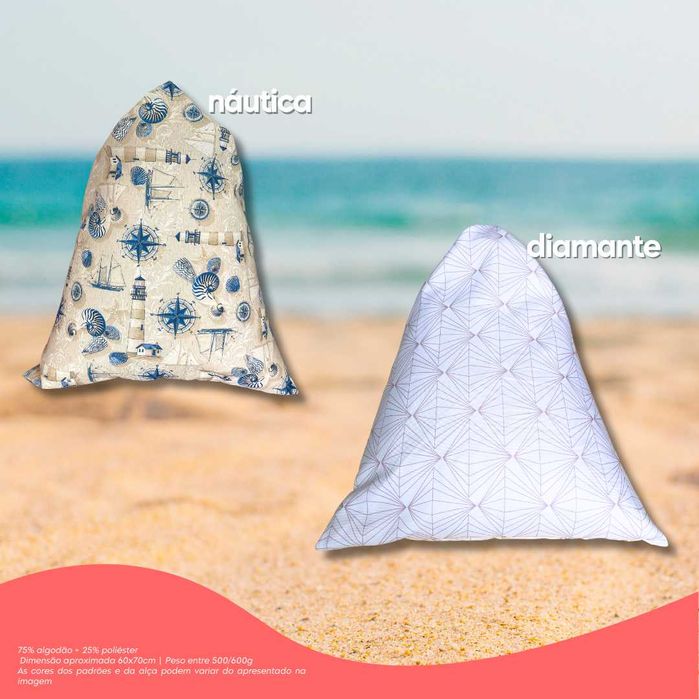 Almofadas de praia - vários padrões