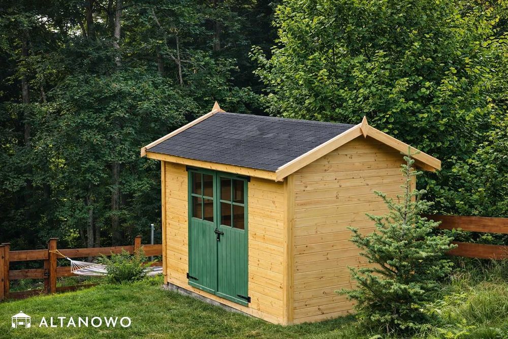 Domek narzędziowy drewniany, ogrodowy 3x3 drewutnia | producent | rod