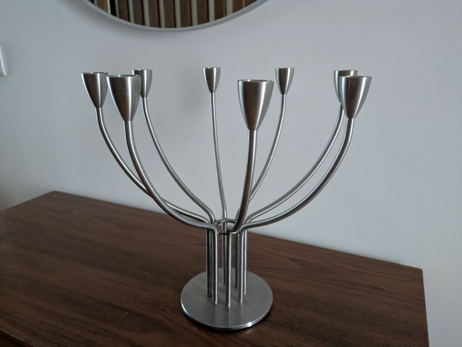 Candelabro inox escovado