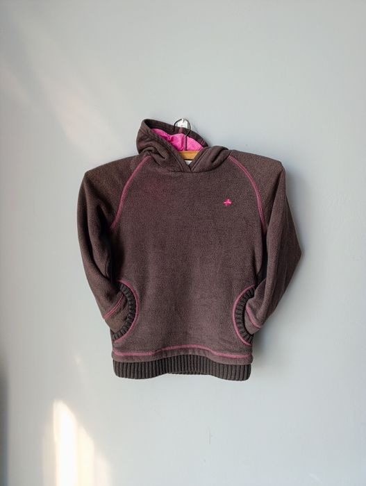 Bluza dziewczęca, ciepła, zima, jesień, polar, brązowa, kaptur, Next