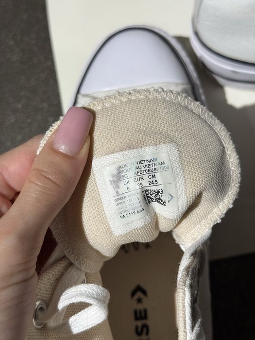 Кросівки жіночі converse білі, 39 розмір, 24,5 см
