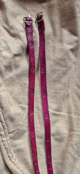 Śtedniowieczne podwiązki skórzane tłoczone XIV / XVw