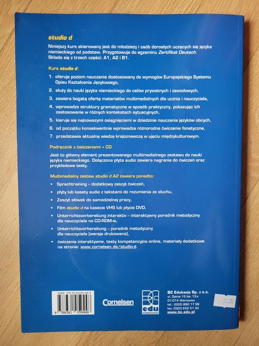 Studio d A2 Podręcznik z ćwiczeniami + CD - Cornelsen