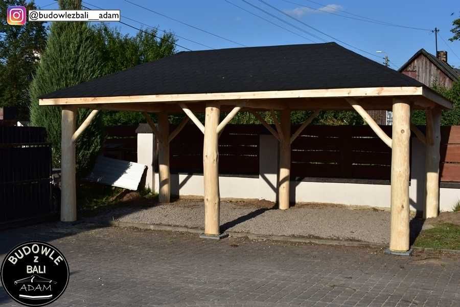 Wiata Garażowa z Bala, Garaż na Samochód, Altanka z Bali, Altana