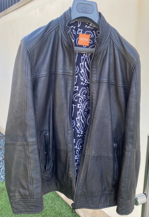 Casaco de Couro Hugo Boss Orange Original - Muito bom estado