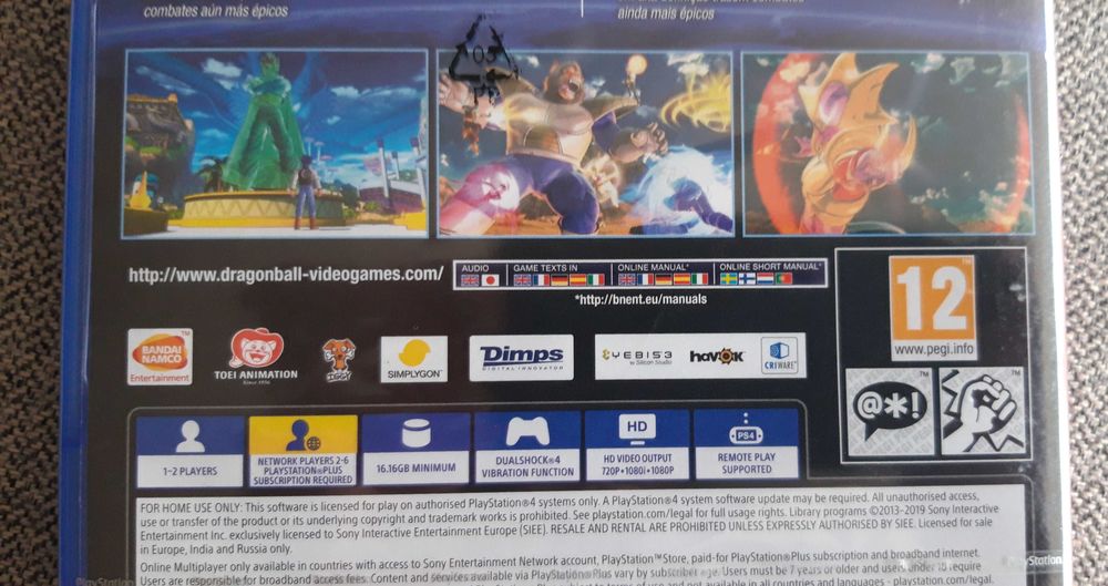 Jogo PlayStation PS4 BragonBall Xenoverse 2 - NOVO e Selado