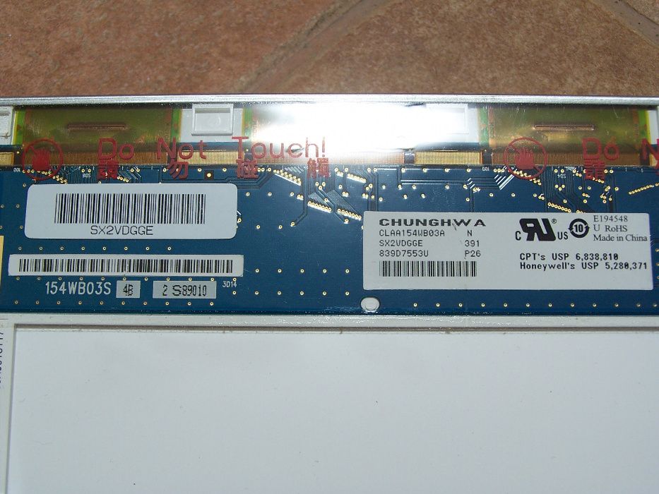Chunghwa CLAA154WB03A ecrã portátil LCD 15.4" LCD CCFL inverter 30PIN