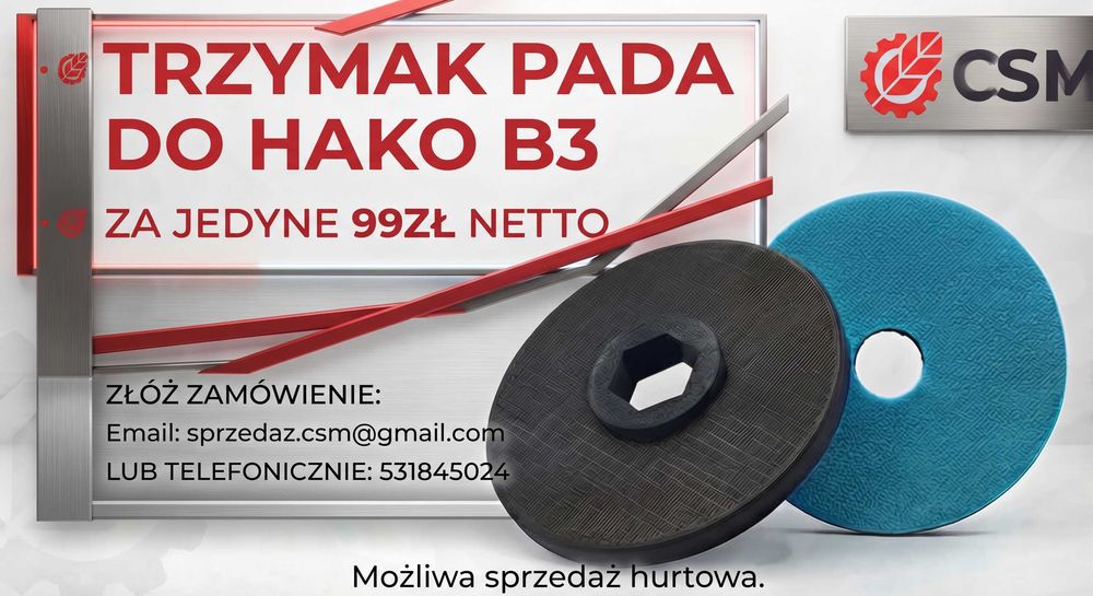 Uchwyt Pada | Trzymak PADA | do szorowarki Hako Scrubmaster B3 – Najniższa cena w Polsce!
