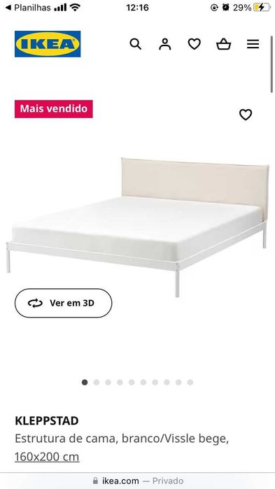 estrutura de cama ikea 160x200 cm