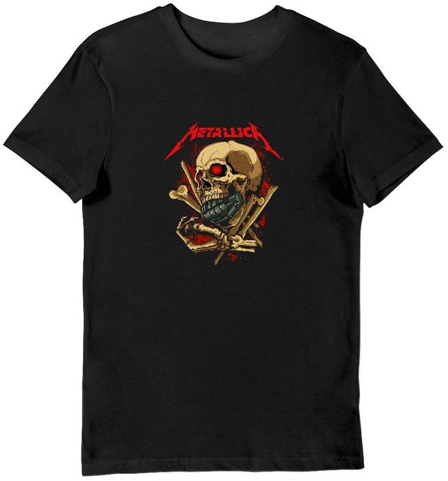 Koszulka męska Metalica z czaszką  czarna 3XL