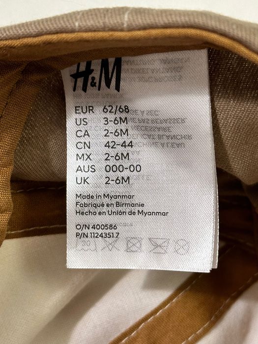 Czapka H&M dla dziecka niemowlaka rozmiar 62/68 Have a great day /NOWA