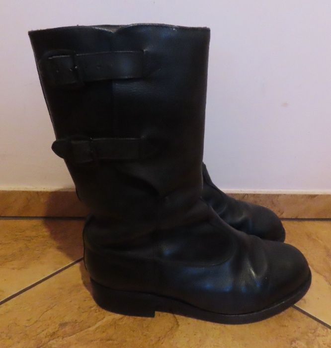 Buty męskie zimowe, skórzane, kozaki