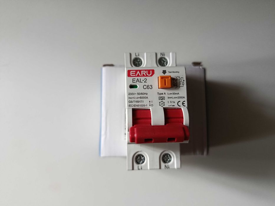 Електронний автоматичний вимикач дипавтомат RCBO/RCCB/MCB, тип А, AC 2P 230V 30мА